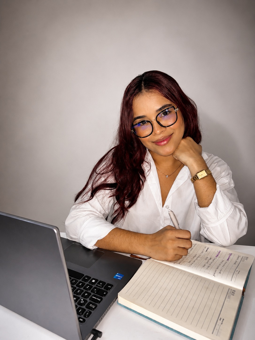 Nicole Pérez, psicóloga, en su consultorio